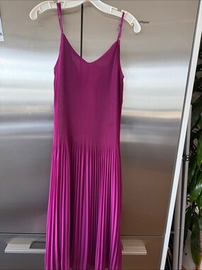 LuluWomen's Fuchsia Pleated Slip Dress